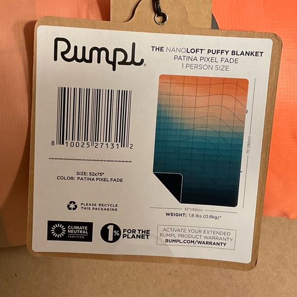 NWT Rumpl NanoLoft Puffy Blanket 1-Person (52”x75”) - Picture 5 of 10